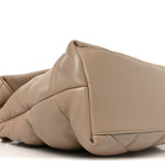 Lambskin Quilted Small Loulou Puffer Monogram Chain Satchel Dark Beige