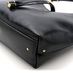 Shiny Calfskin Small Marcie Hobo Bag Black
