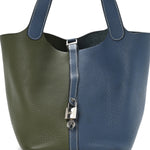 Taurillon Clemence Casaque Picotin Lock 22 MM  Bleu Thalassa Canopee