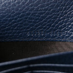 Dollar Calfskin Crystal Mini Dionysus Chain Wallet Blue Agata Black Diamond