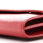 Printed Calfskin Gancini Wallet On Chain Red
