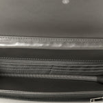 Lambskin Crystal Quilted Wallet On Chain WOC Grey