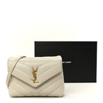 Calfskin Y Quilted Monogram Toy Loulou Crossbody Bag Crema Soft