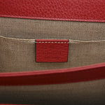 Dollar Calfskin Small Interlocking G Shoulder Bag Red