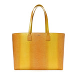 Calfskin Lizard Embossed Medium London Tote Marigold