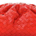 Nappa Maxi Intrecciato The Pouch Oversized Clutch Bright Red