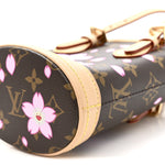LV X TM Monogram Cherry Blossom Nano Bucket Sakura Brown