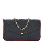 Empreinte Pochette Felicie Chain Wallet Marine Rouge