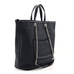 Calfskin Large Coco Eyelets Shopping Tote Navy