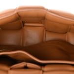 Nappa Maxi Intreccio Padded Cassette Crossbody Bag Caramel