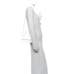 Calfskin Crocodile Embossed Le Chiquito Long White