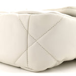 Goatskin Quilted Medium Chanel 19 Flap White