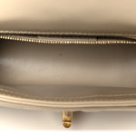 Calfskin Quilted Gancini Flap Bag Peony