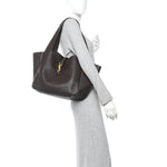 Grained Deerskin Bea Tote Sweet Chocolate