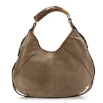 Suede Buffalo Horn Mombasa Hobo Beige