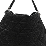Crinkled Coated Canvas Le Marais Hobo Black