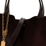 Suede Small Spin Tote Deep Violine