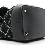 Tweed Trip Top Handle Flap Black