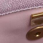 Metallic Caviar Quilted Mini Coco Handle Flap Light Pink