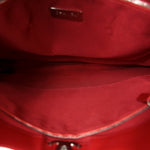 Shiny Aged Calfskin Quilted Large 31 Shopping Bag Red