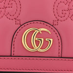 Calfskin GG Matelasse Chain Wallet Rhodamine Pink