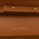 Grain De Poudre Matelasse Chevron Monogram Chain Wallet Natural Dark