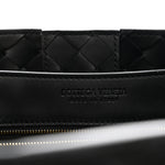 Nappa Intrecciato Medium Andiamo Shoulder Bag Black
