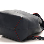 Soft Calfskin Lockme Backpack Marine Rouge