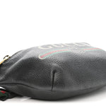 Grained Calfskin Small Logo Belt Bag Black