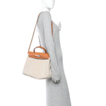 Toile Vache Calfskin Herbag PM 30 Black Natural