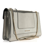 Metallic Calfskin Serpenti Forever Shoulder Bag Silver