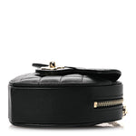 Lambskin Quilted CC In Love Heart Clutch With Chain Black