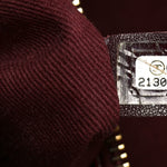 Patent Goatskin Quilted Small CC Eyelet Tote Burgundy