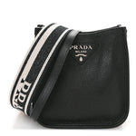 Vitello Daino Soft Mini Hobo Messenger Bag Black