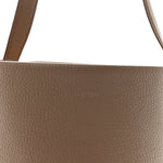 Grained Calfskin Medium N/S Park Tote Dark Taupe