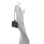 Caviar Quilted Medium CC Filigree Vanity Case Navy