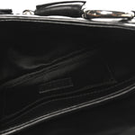 Nappa Vertical Matelasse Medium Maxi Horsebit Chain Shoulder Bag Black