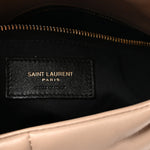Lambskin Quilted Small Loulou Puffer Monogram Chain Satchel Dark Beige