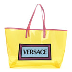 Vinyl Calfskin 90s Logo Tote Yellow