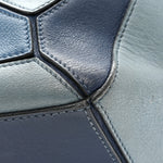 Calfskin Medium Puzzle Bag Marine Stone Steel Blue