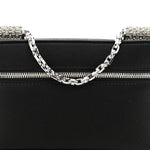 Satin Crystal Pave Medium Sicily Tubes Black