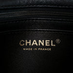 Lambskin Quilted  Pearl  Flap Black