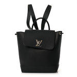 Calfskin Lockme Backpack Black