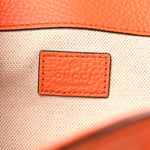 Piuma Calfskin Jumbo GG Embossed Double Buckle Backpack Good Orange