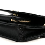 Caviar Quilted Business Affinity Clutch With Chain Black