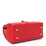 Grained Calfskin Small 16 Top Handle Bag Red