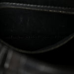 Shiny Calfskin Monochrome Crocodile Embossed Small Hourglass Top Handle Bag Black