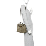 Suede Intrecciato Small Andiamo Shoulder Bag Cypress