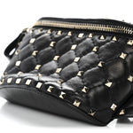Nappa Rockstud Spike Belt Bag 85 Black