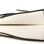 Grained Calfskin Saddle Bag White